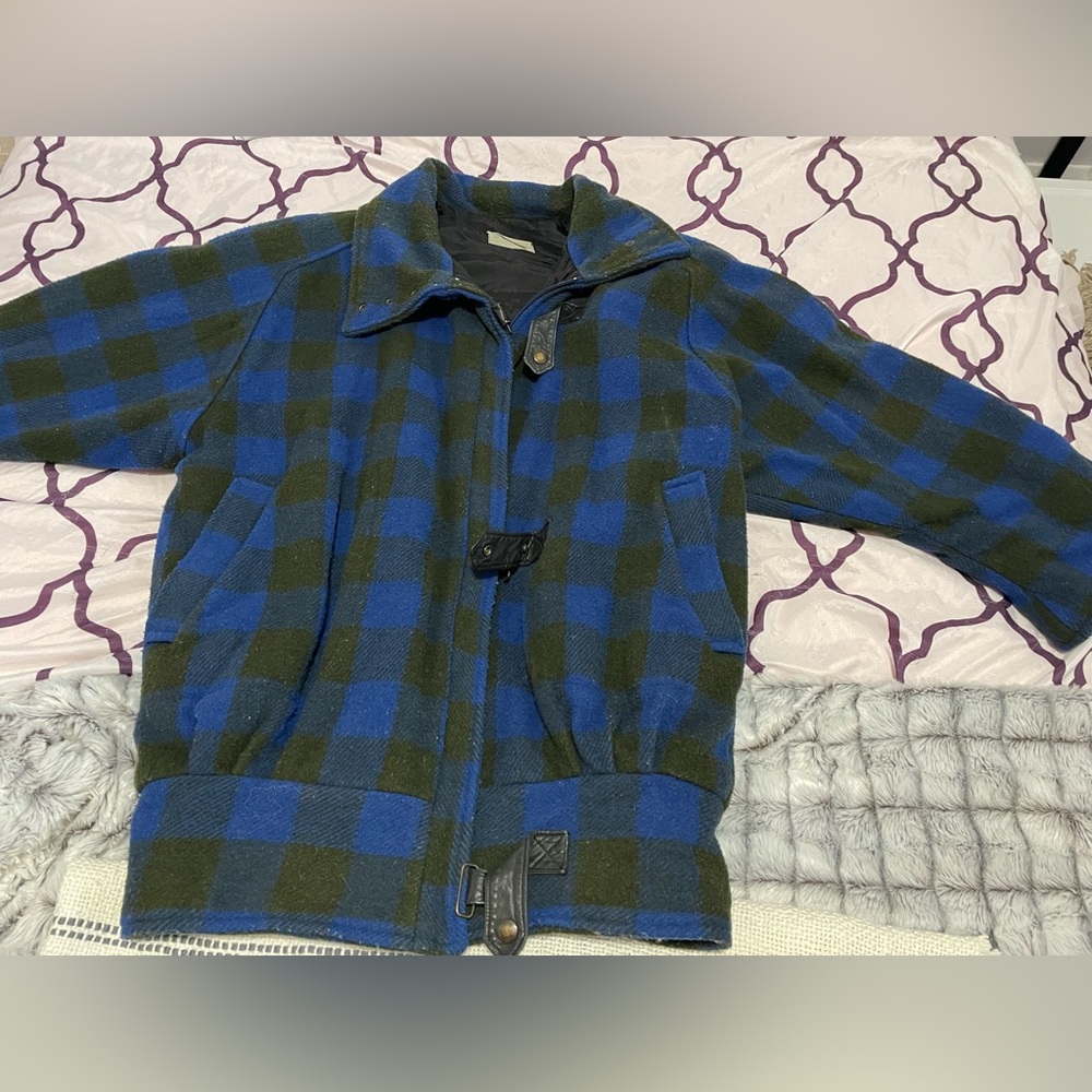 Heavy black and blue coat